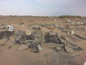 مأرب : عناصر تنظيم القاعدة تعتدي على مقبرة خاصة 